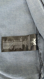 Veste à patches sur mesure bleue clair - Metalvest