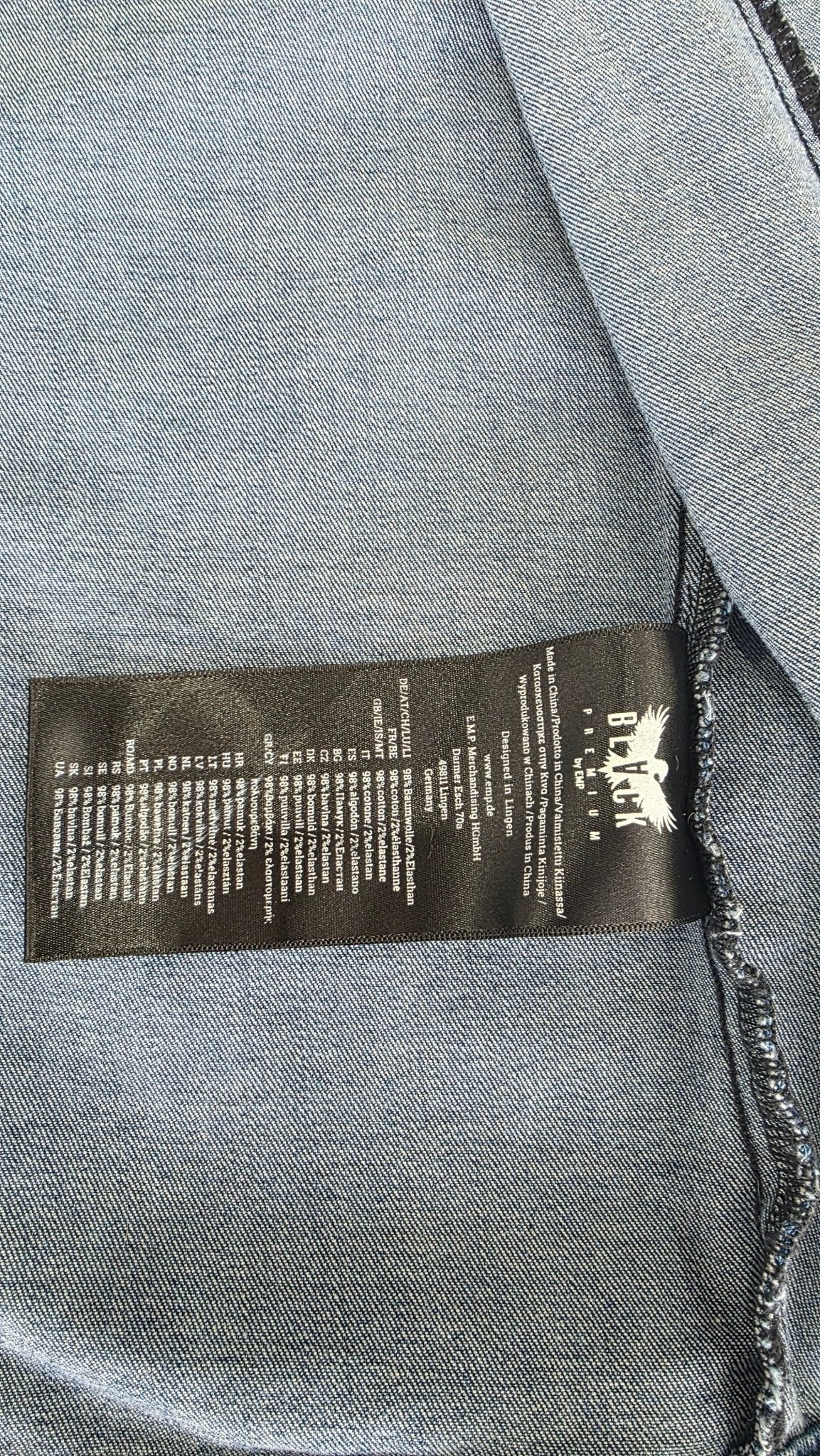 Veste à patches sur mesure bleue clair - Metalvest