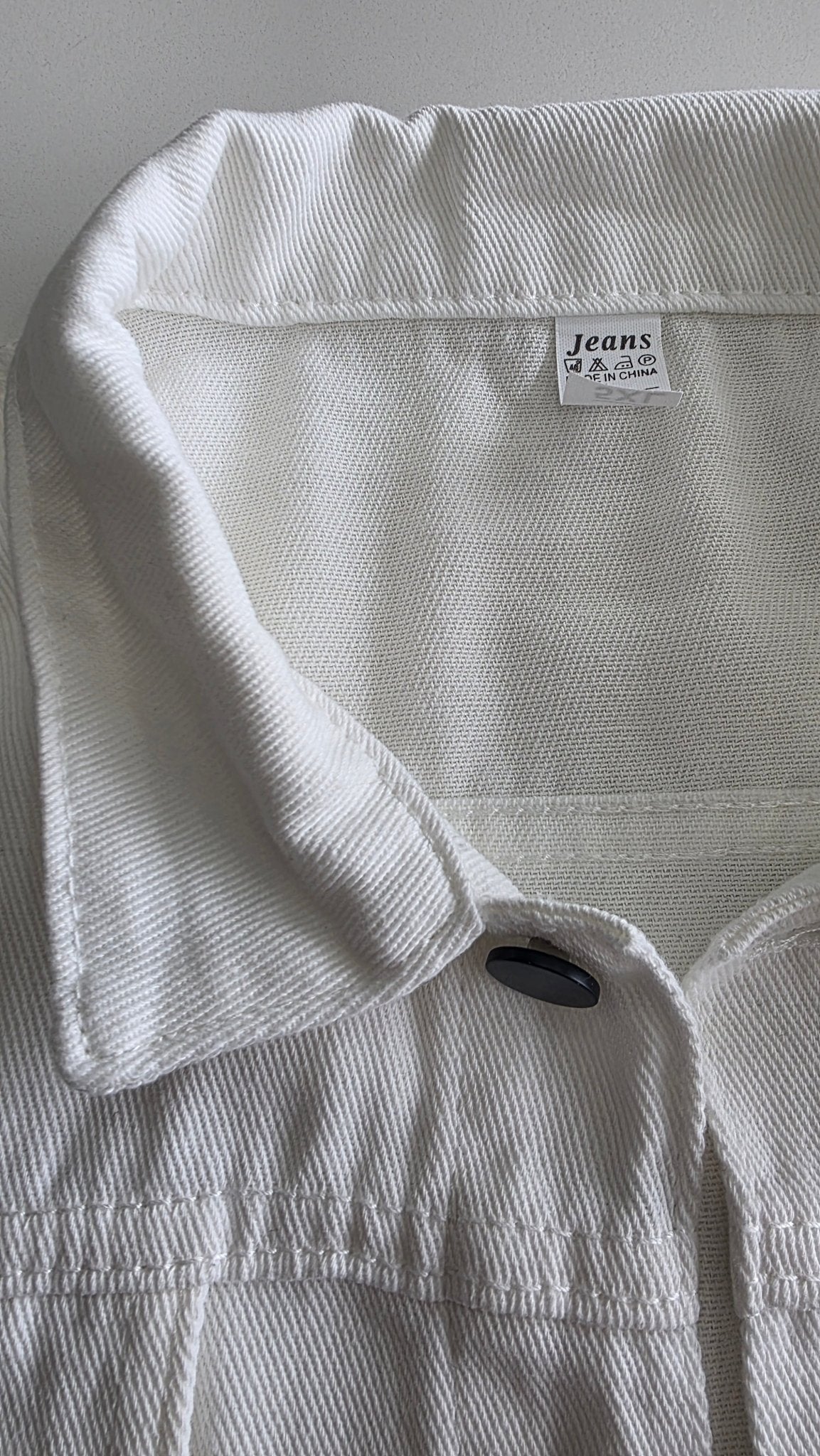 Veste à patchs blanche de marque Jeans - taille L - Metalvest