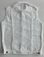 Veste à patchs blanche de marque Jeans - taille L - Metalvest