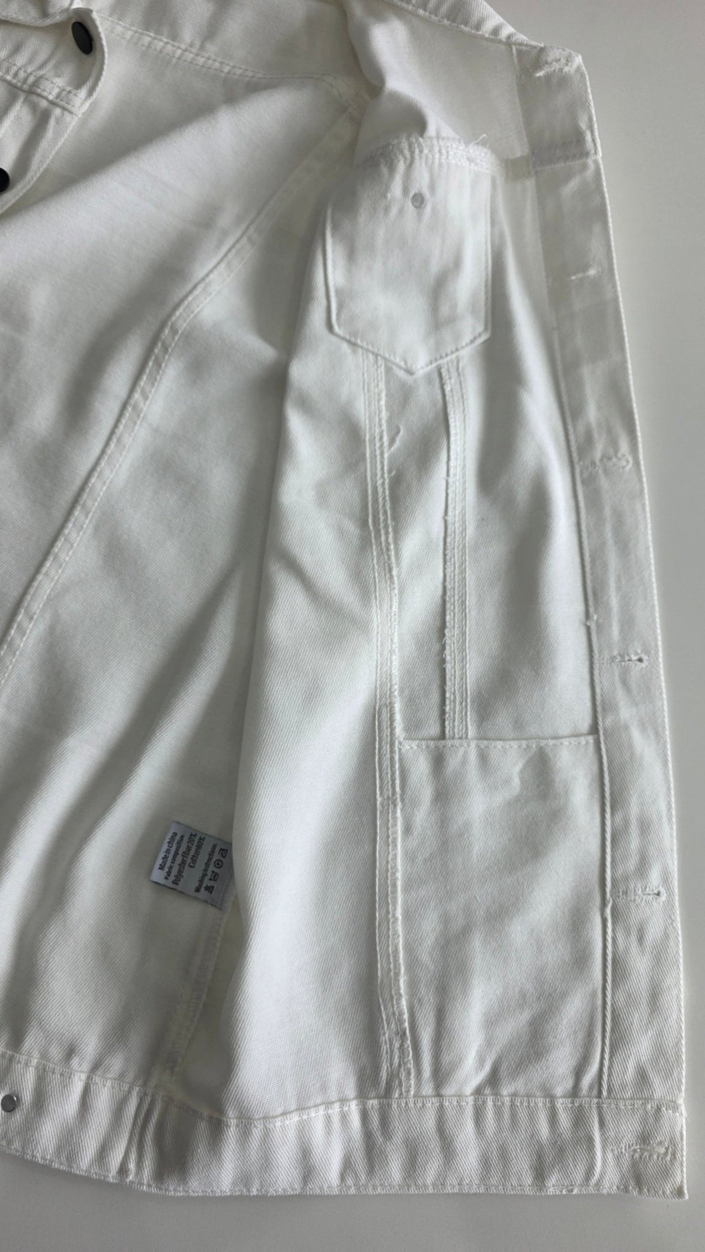 Veste à patchs blanche de marque Jeans - taille L - Metalvest