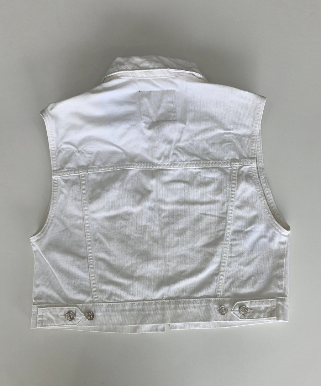 Veste à patchs blanche de marque Stradivarius - tailles S et M - Metalvest