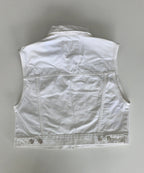 Veste à patchs blanche de marque Stradivarius - tailles S et M - Metalvest