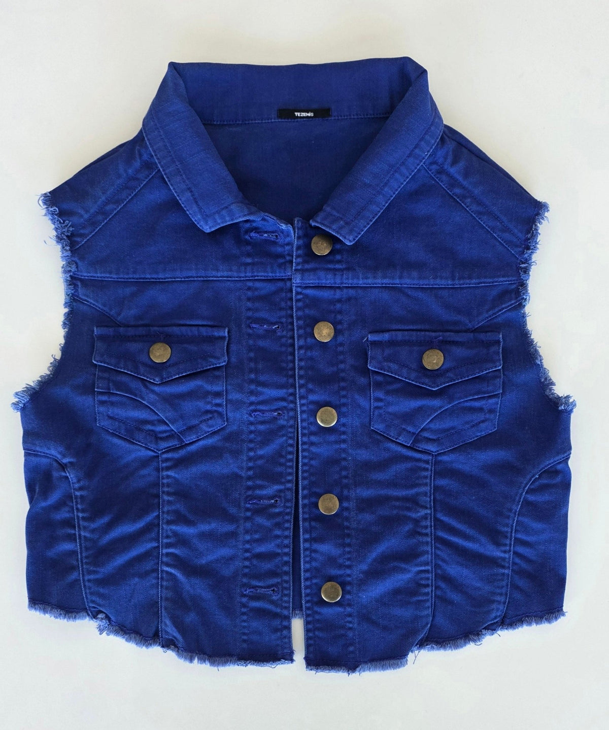 Veste à patchs bleu violet de marque Tezenis - taille L - Metalvest