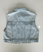 Veste à patchs bleue ciel de marque Stradivarius - taille S - Metalvest