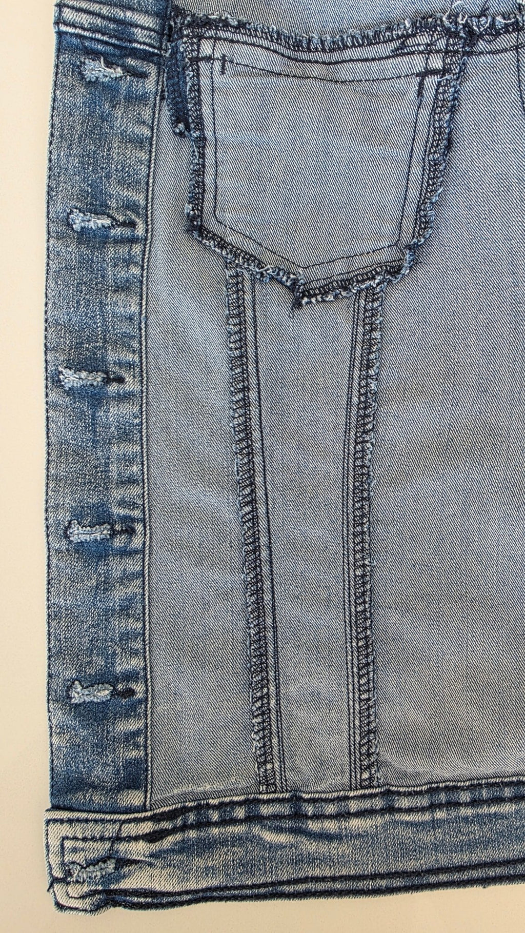 Veste à patchs bleue clair de marque Vila - taille L - Metalvest