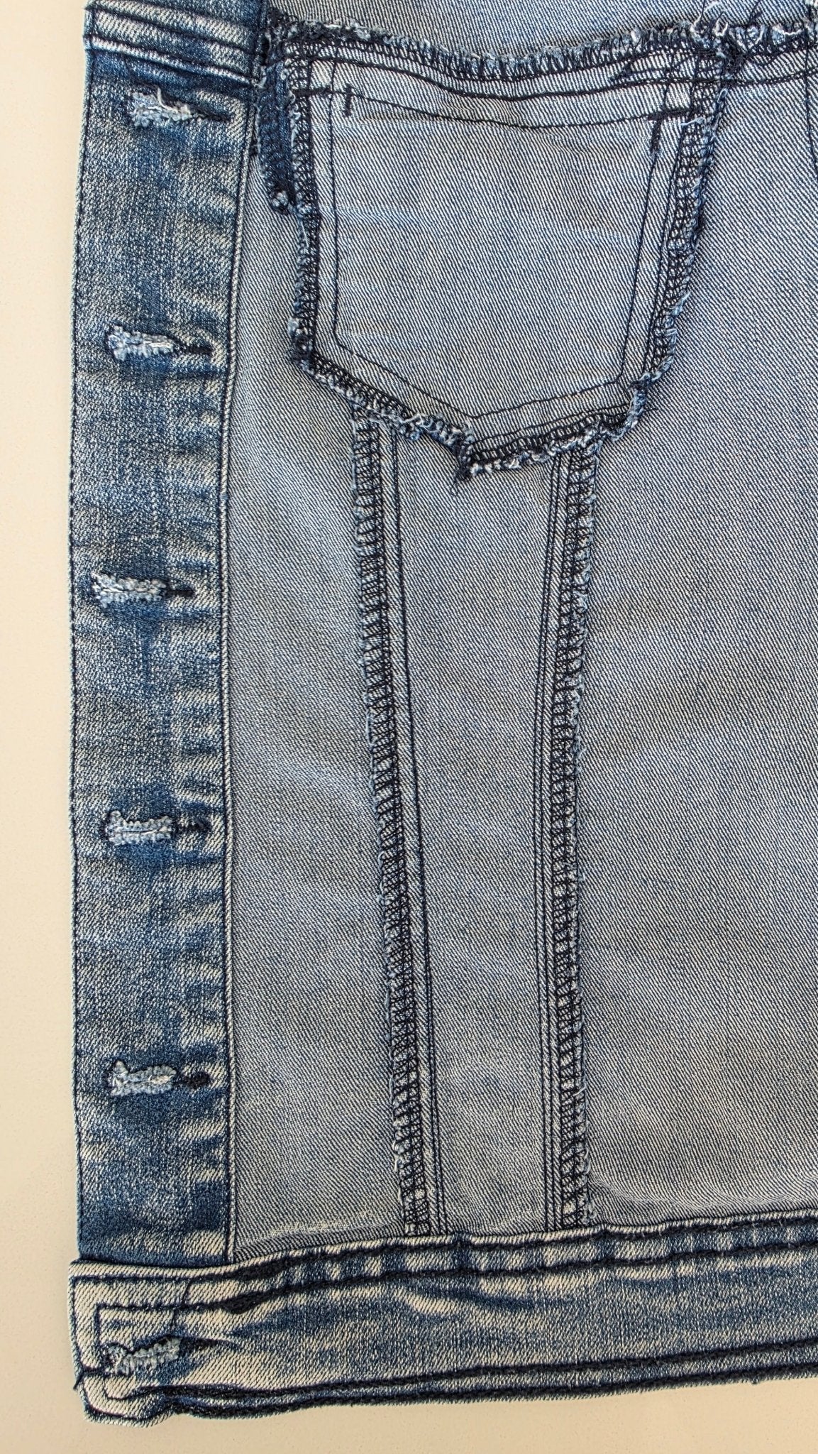 Veste à patchs bleue clair de marque Vila - taille L - Metalvest