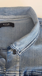 Veste à patchs bleue clair de marque Vila - taille L - Metalvest
