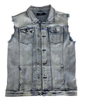 Veste à patchs bleue claire de marque Black Premium - tailles S à 3XL - Metalvest