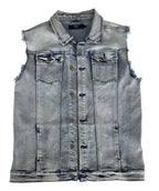 Veste à patchs bleue claire de marque Black Premium - tailles S à 3XL - Metalvest