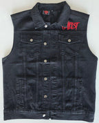 Veste à patchs customisée de marque Hellfest 2024 - tailles S à 2XL - Metalvest