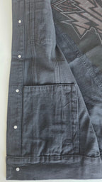 Veste à patchs customisée de marque Hellfest 2024 - tailles S à 2XL - Metalvest