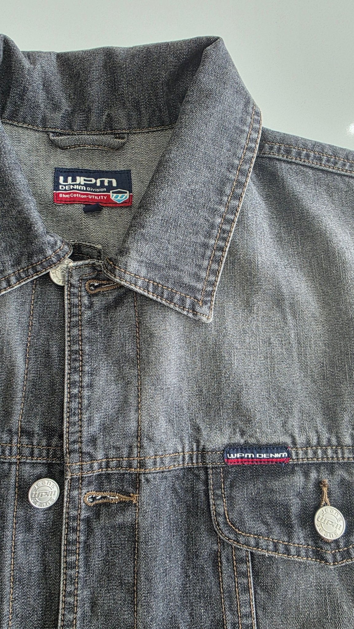 Veste à patchs gris anthracite de marque WPM - taille 2XL - Metalvest