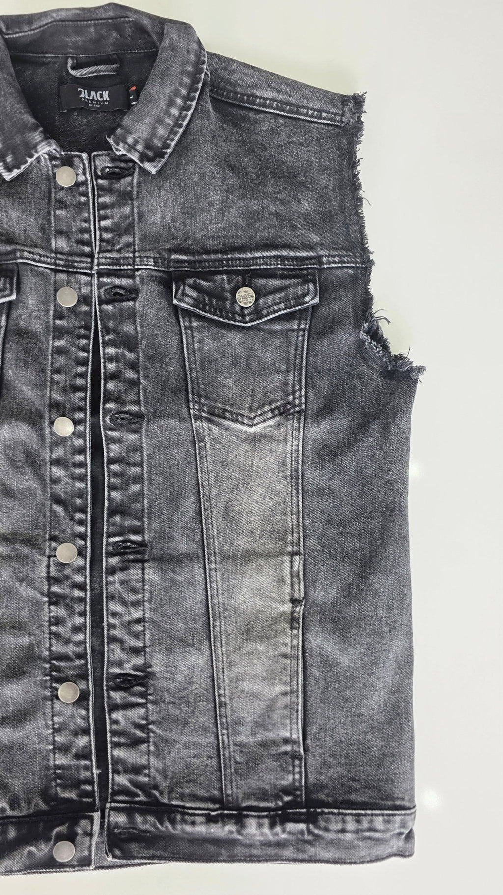 Veste à patchs grise de marque Black Premium - tailles S à 2XL - Metalvest