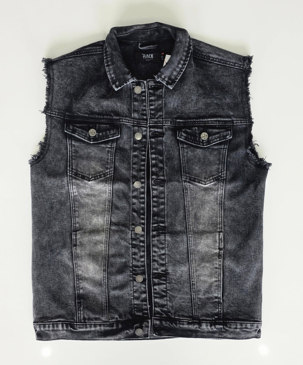 Veste à patchs grise de marque Black Premium - tailles S à 2XL - Metalvest