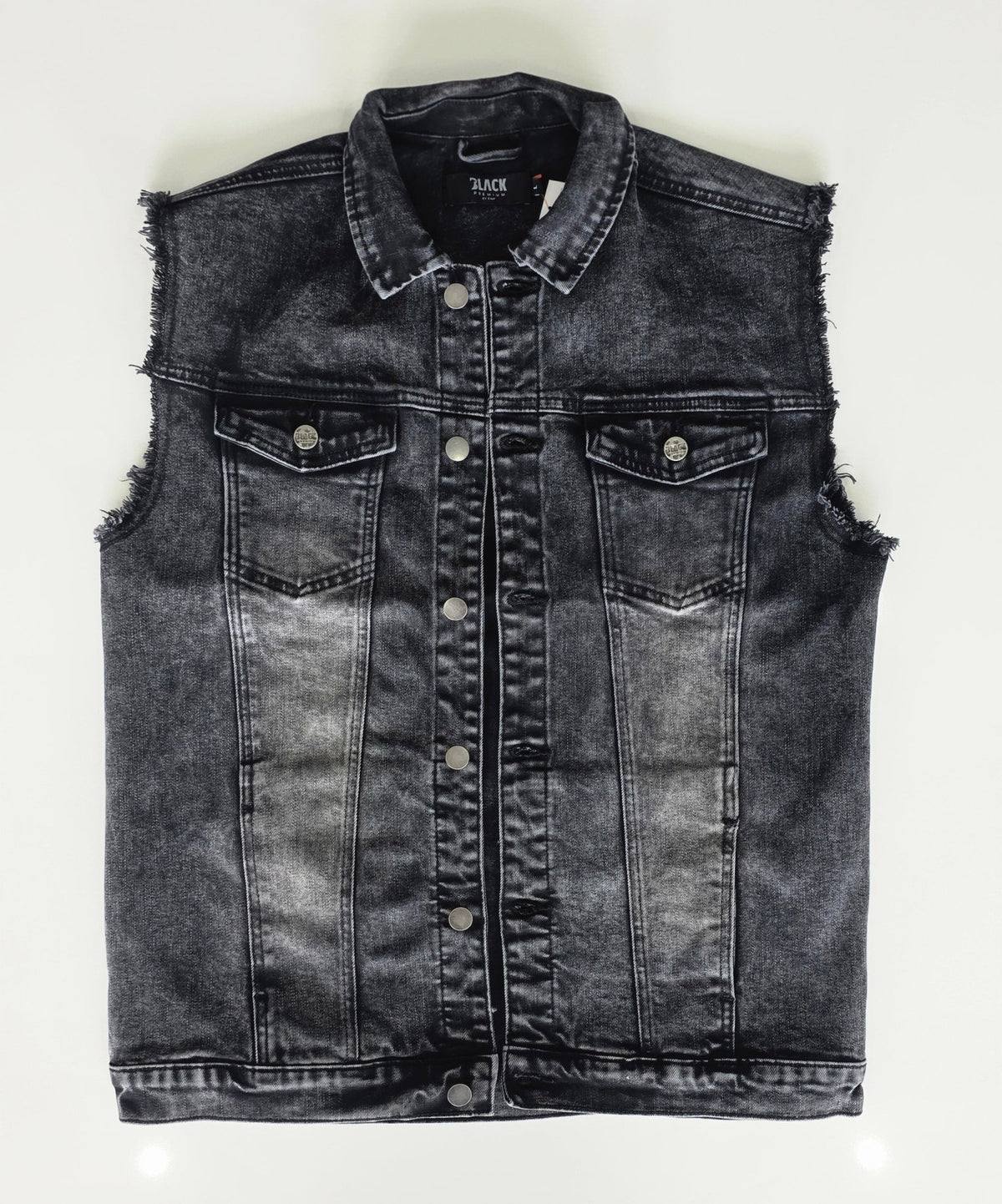 Veste à patchs grise de marque Black Premium - tailles S à 2XL - Metalvest