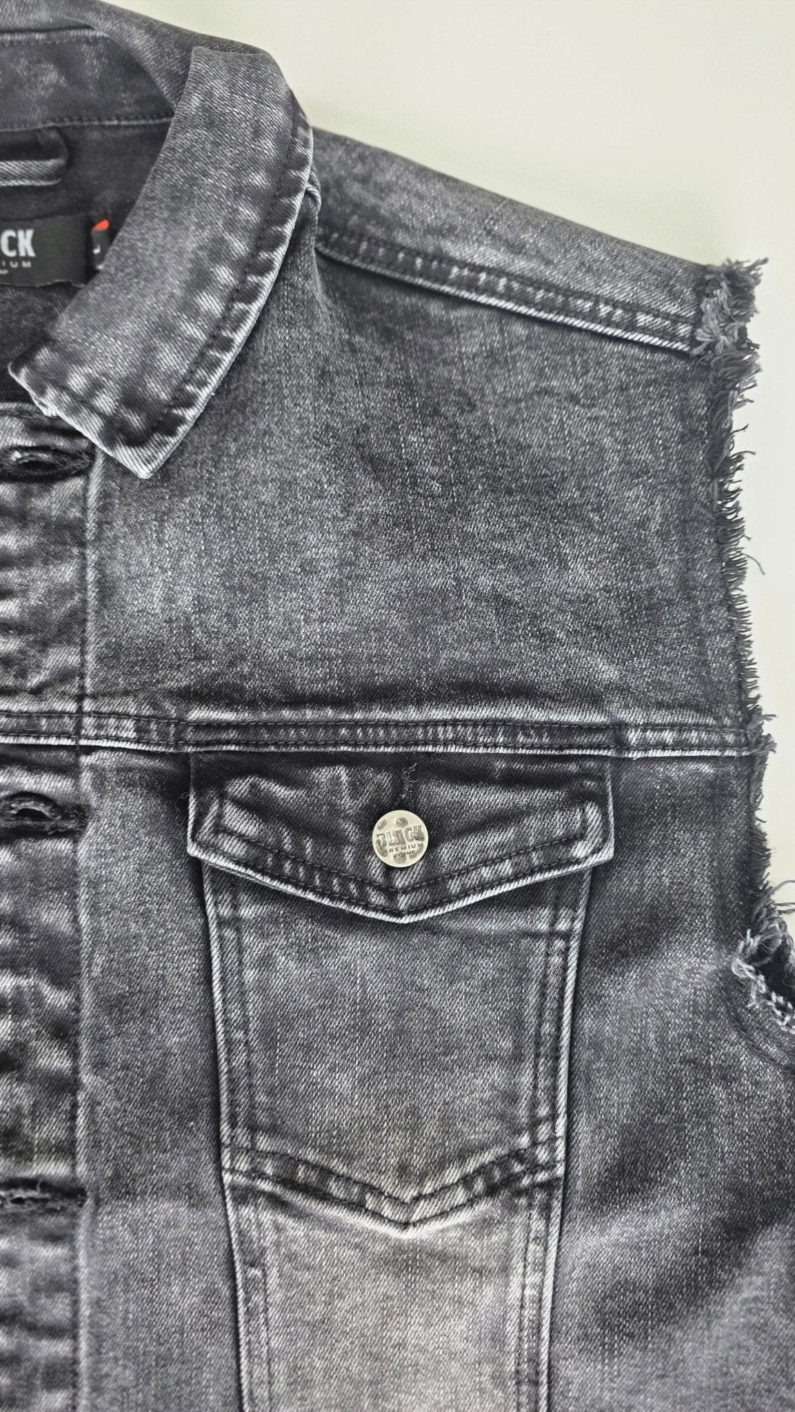 Veste à patchs grise de marque Black Premium - tailles S à 2XL - Metalvest