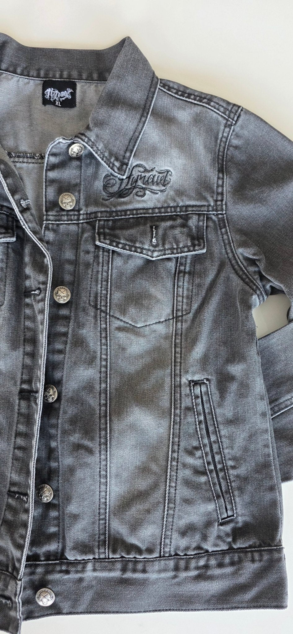 Veste à patchs grise de marque Hyraw - taille XL - Metalvest