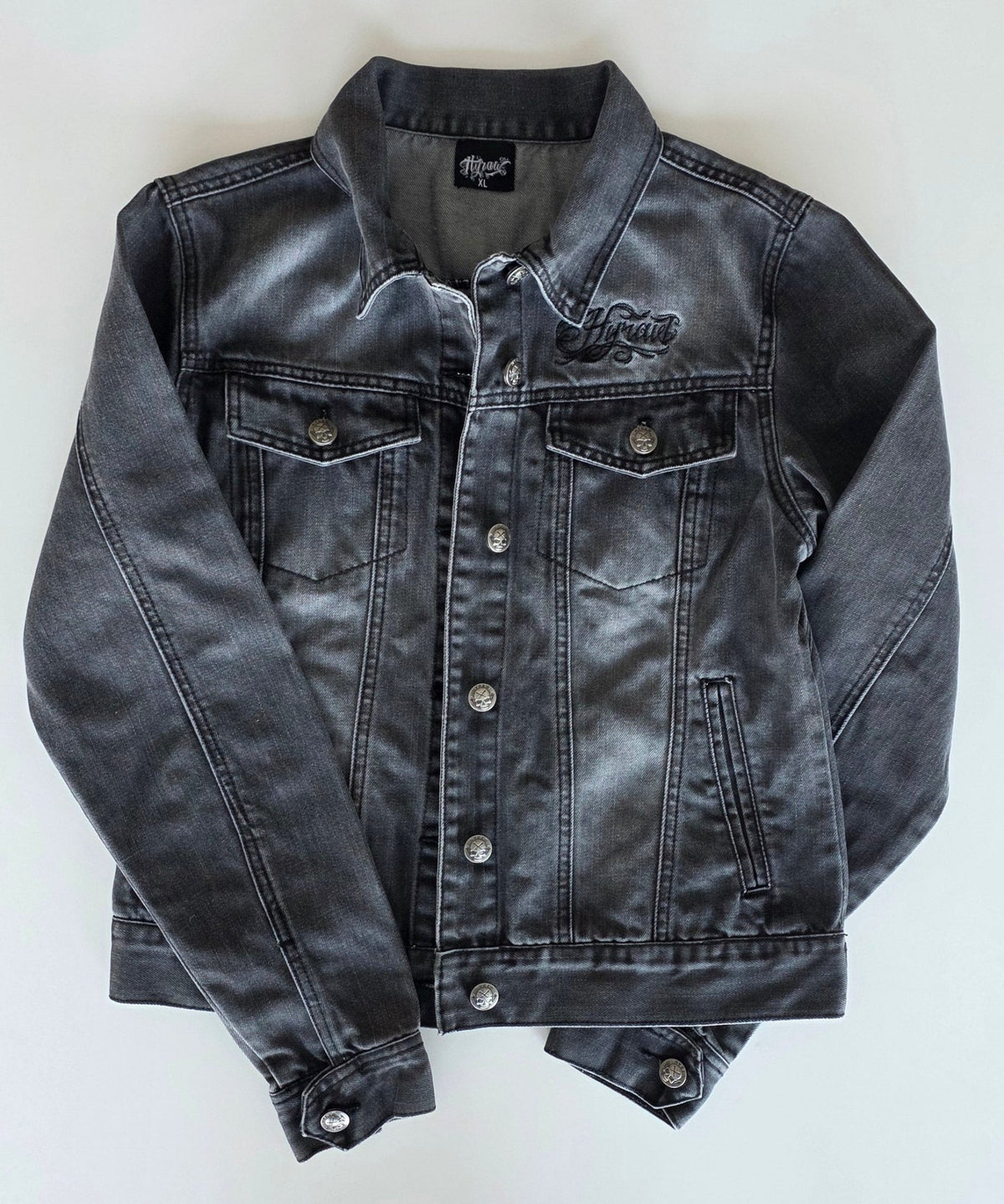 Veste à patchs grise de marque Hyraw - taille XL - Metalvest