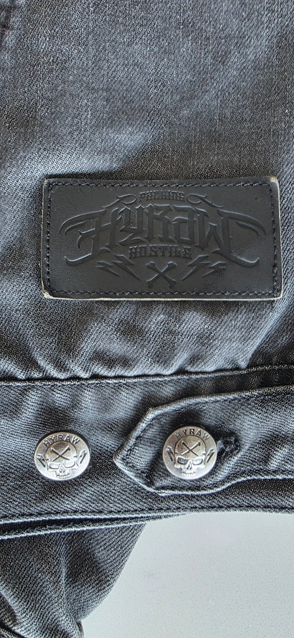 Veste à patchs grise de marque Hyraw - taille XL - Metalvest