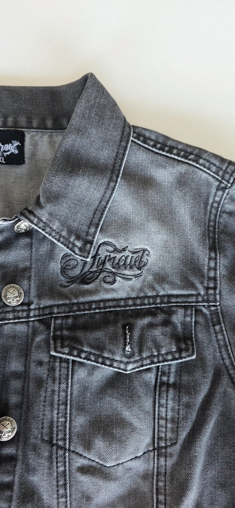 Veste à patchs grise de marque Hyraw - taille XL - Metalvest