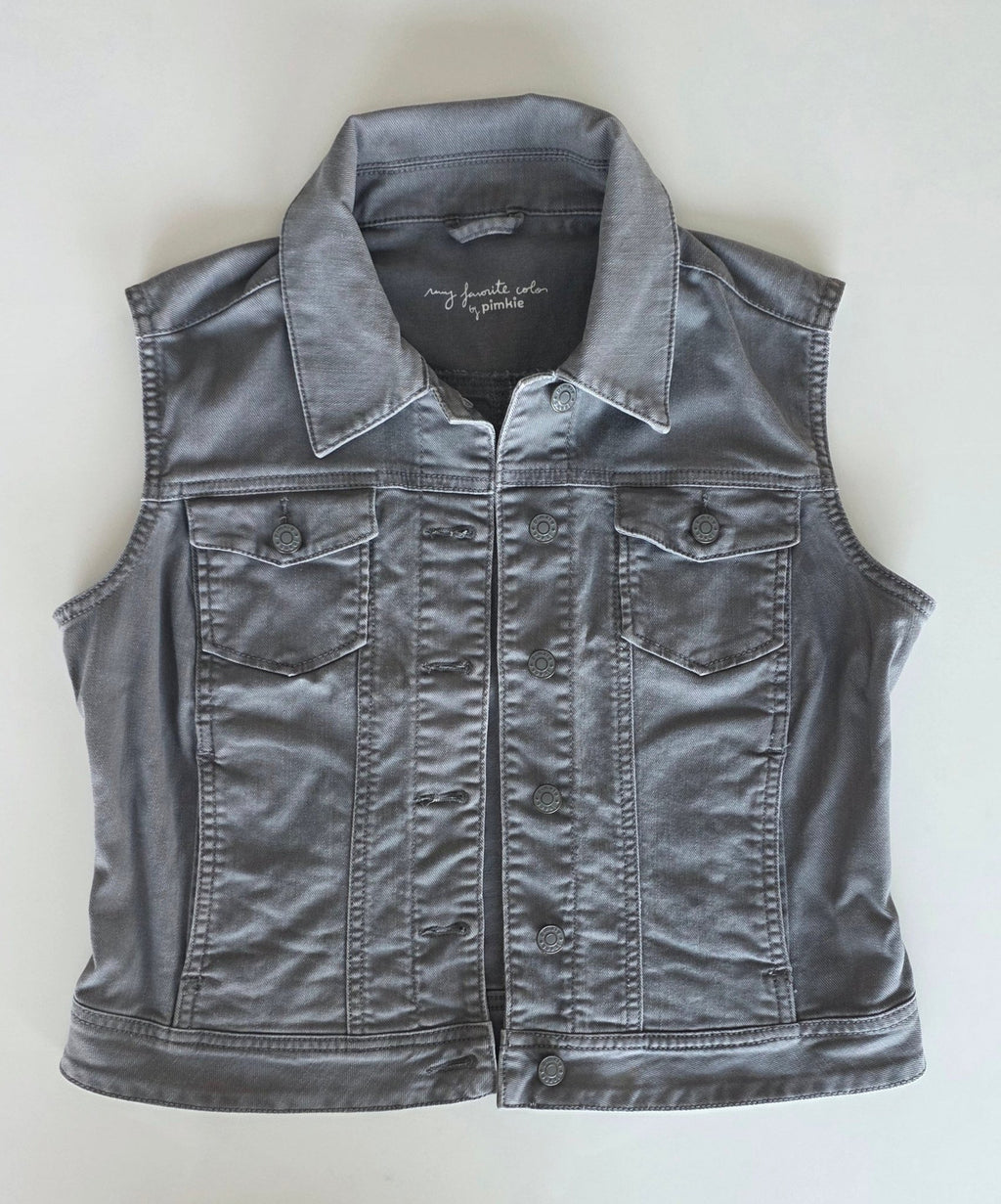 Veste à patchs grise de marque Pimkie - taille L - Metalvest