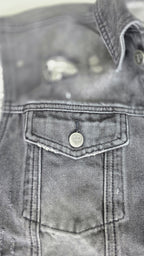 Veste à patchs grise "destroyed" (mais neuve !) de marque Forplay - tailles S à 2XL - Metalvest