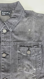 Veste à patchs grise "destroyed" (mais neuve !) de marque Forplay - tailles S à 2XL - Metalvest