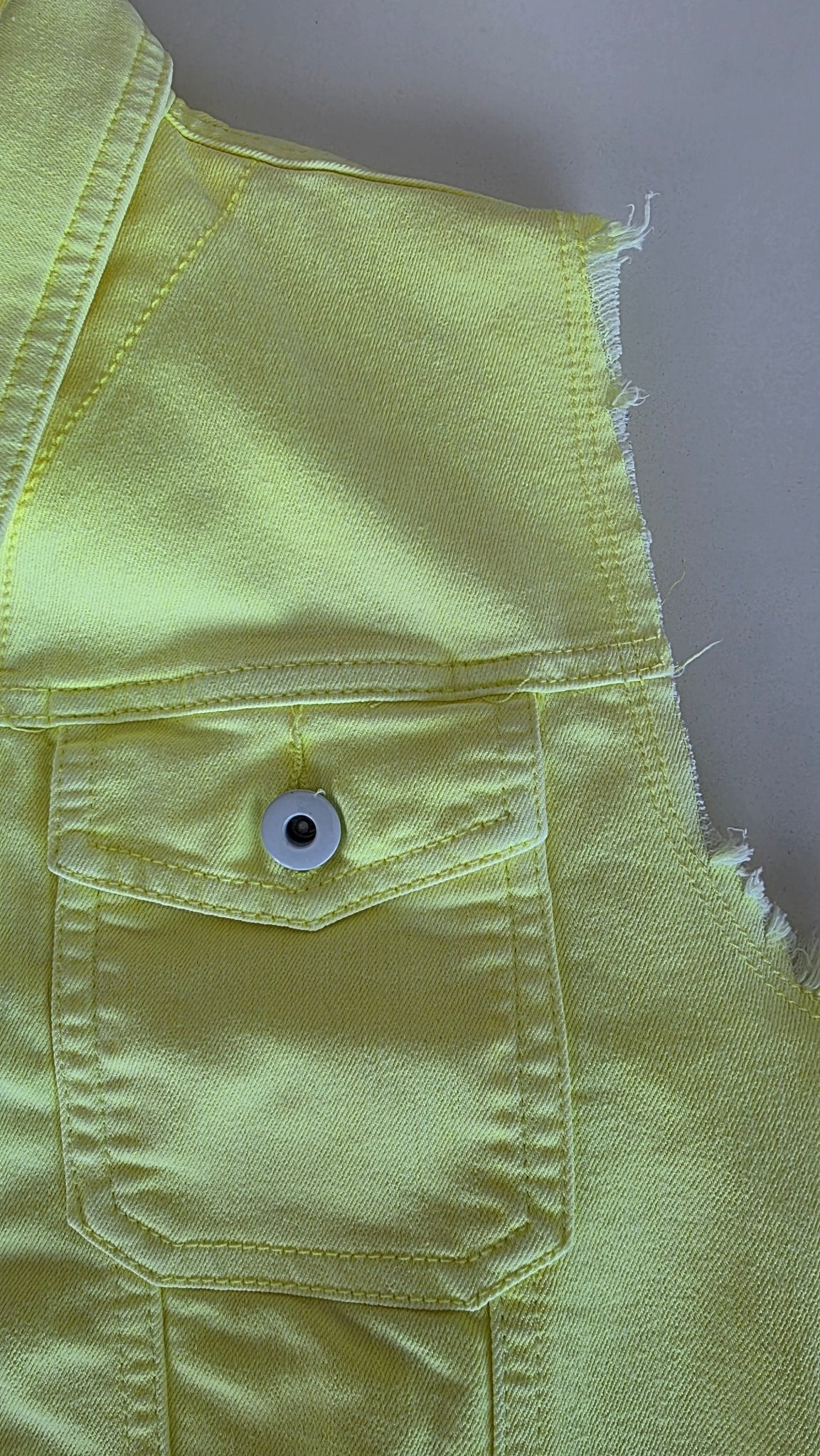 Veste à patchs jaune de marque Fashion Pills - taille M - Metalvest