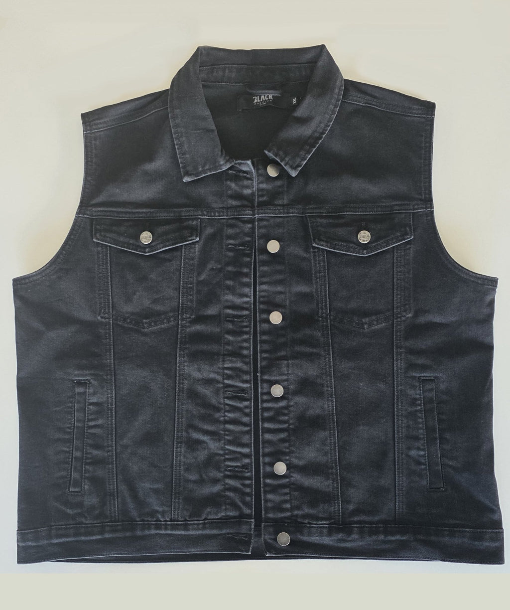 Veste à patchs noire de marque Black Premium - tailles S à 3XL - Metalvest