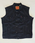 Veste à patchs noire de marque Levi Strauss - taille XL - Metalvest