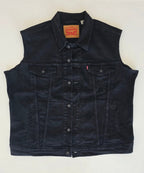 Veste à patchs noire de marque Levi Strauss - taille XL - Metalvest