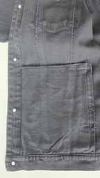 Veste à patchs noire de marque Pull The Plug - taille XL - Metalvest