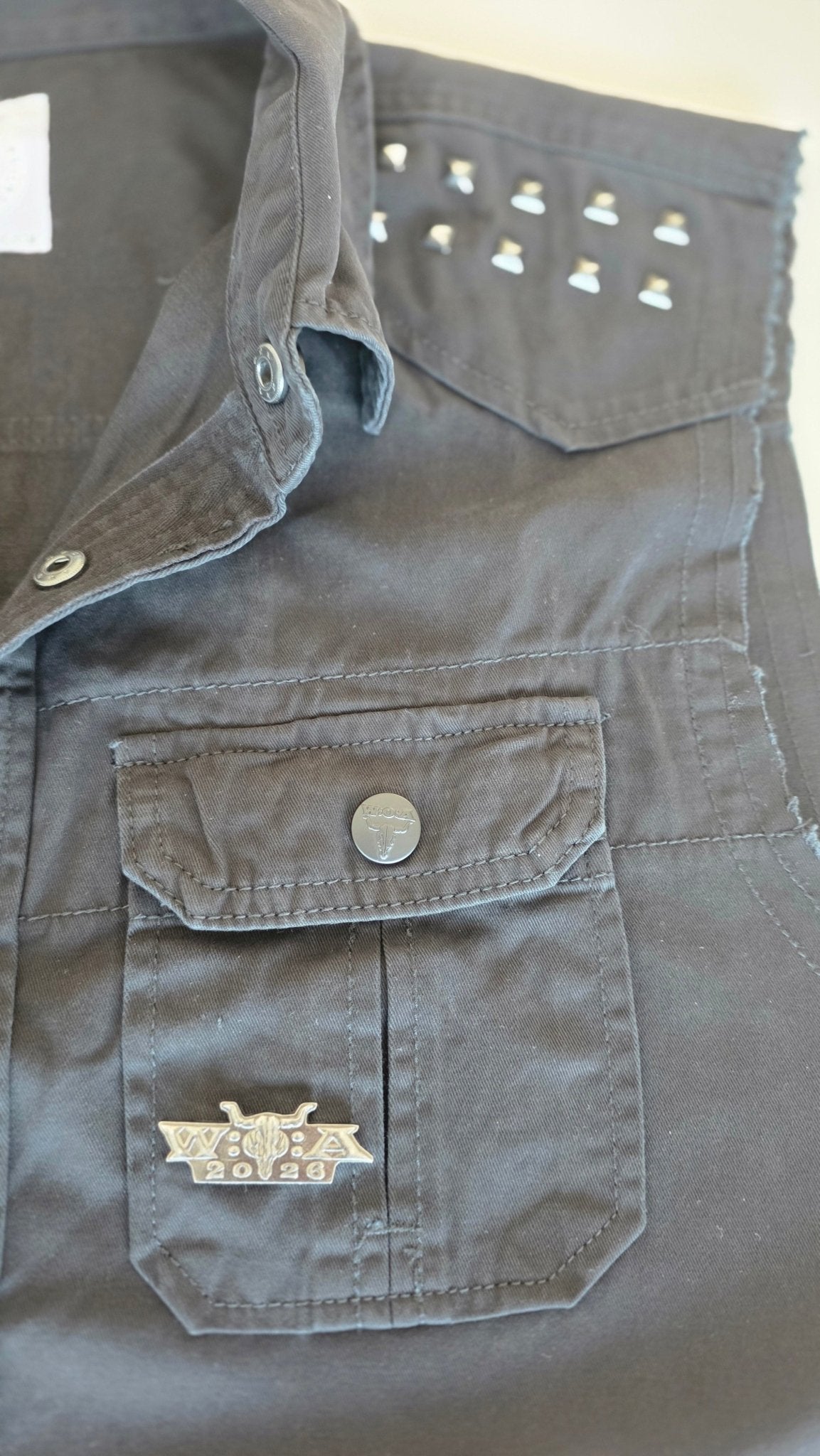 Veste à patchs noire de marque Wacken Open Air 2026 - taille L - Metalvest