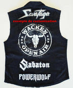 Veste à patchs noire de marque Wacken Open Air 2026 - taille L - Metalvest
