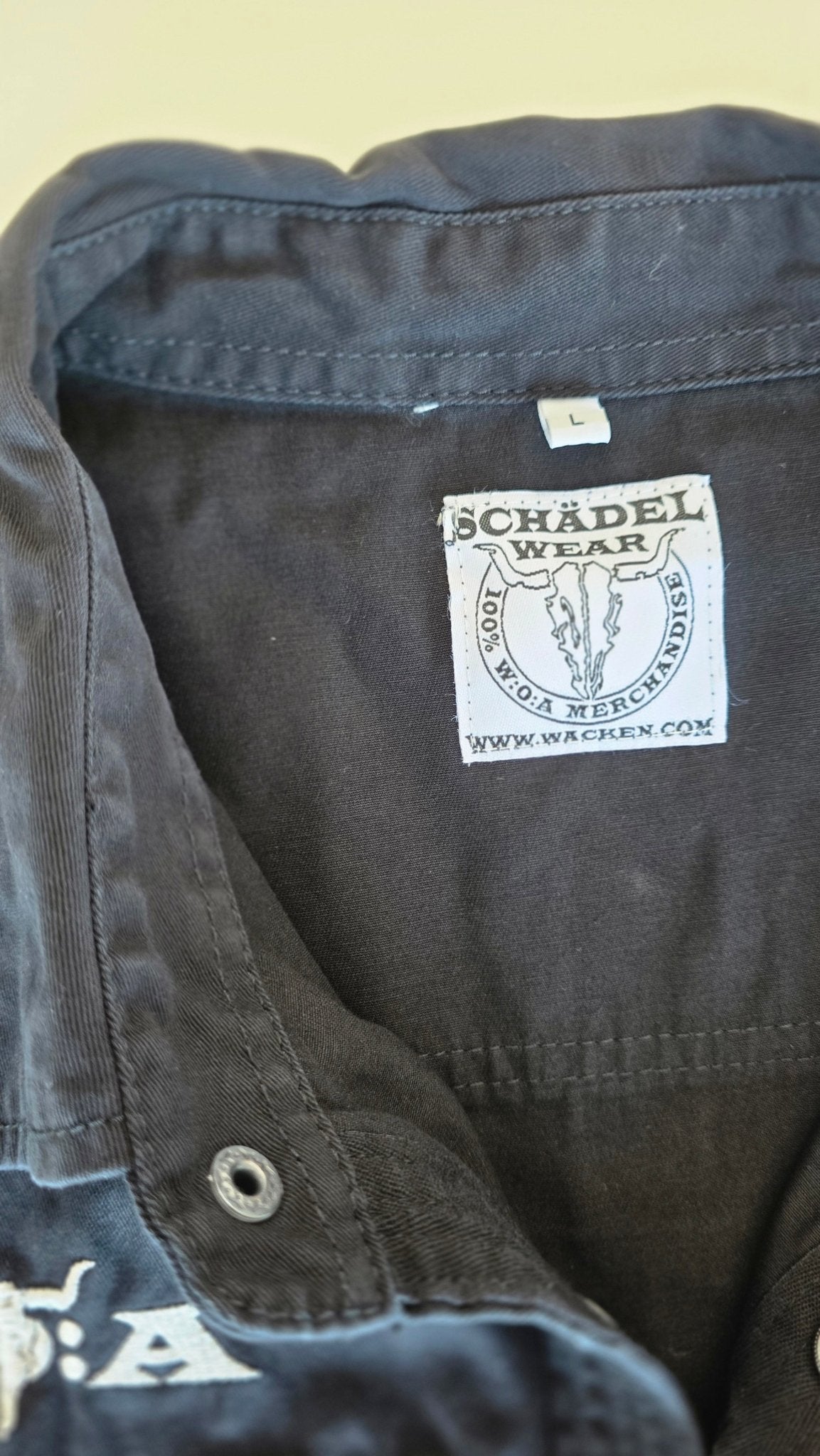 Veste à patchs noire de marque Wacken Open Air 2026 - taille L - Metalvest