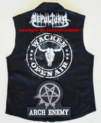 Veste à patchs noire de marque Wacken Open Air 2026 - taille L - Metalvest