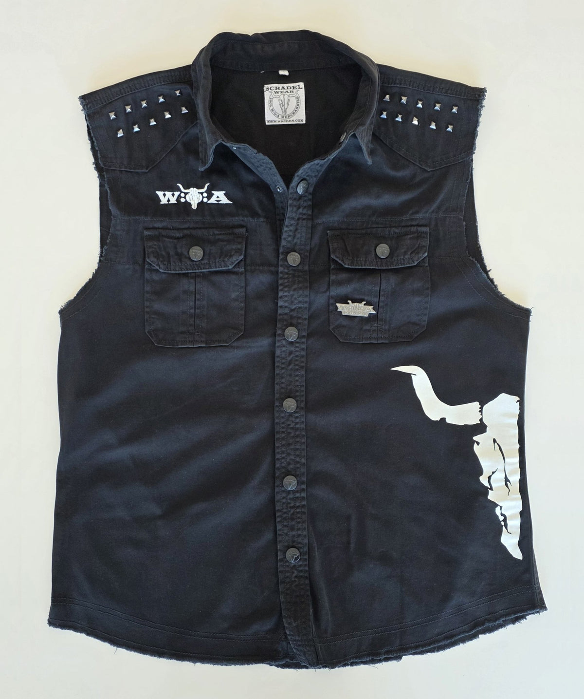 Veste à patchs noire de marque Wacken Open Air 2026 - taille L - Metalvest