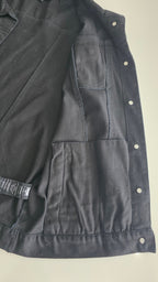 Veste à patchs noire femmes de marque Black Premium avec clous - tailles XL et 2XL - Metalvest