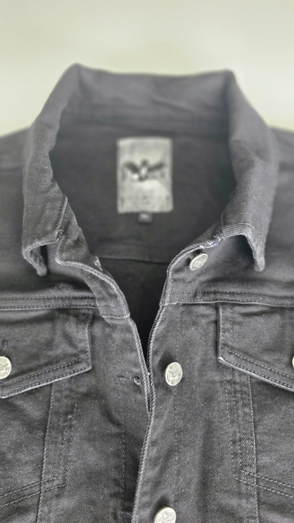 Veste à patchs noire femmes de marque Black Premium avec clous - tailles XL et 2XL - Metalvest
