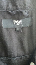 Veste à patchs noire femmes de marque Black Premium avec clous - tailles XL et 2XL - Metalvest