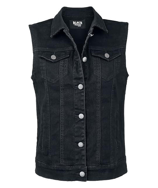 Veste à patchs noire femmes de marque Black Premium - tailles S à 3XL - Metalvest