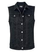 Veste à patchs noire femmes de marque Black Premium - tailles S à 3XL - Metalvest