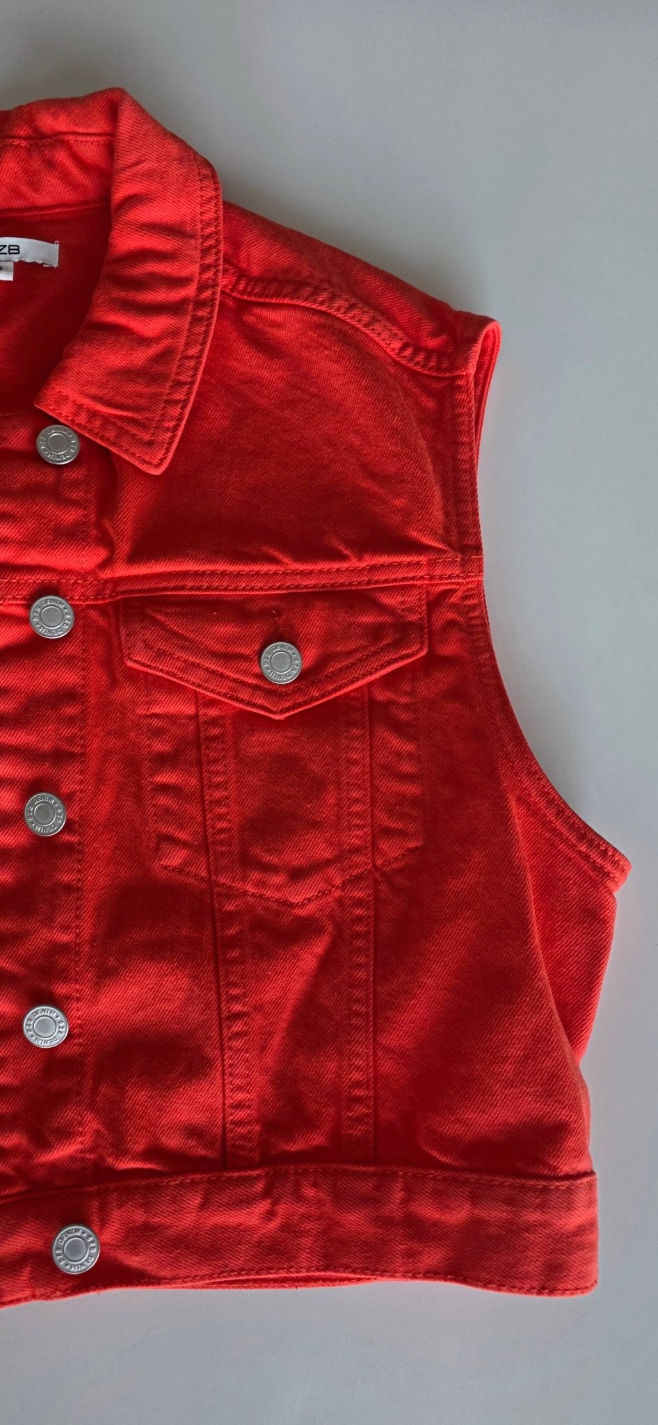 Veste à patchs orange de marque BZB - taille S - Metalvest