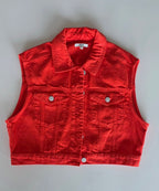 Veste à patchs orange de marque BZB - taille S - Metalvest