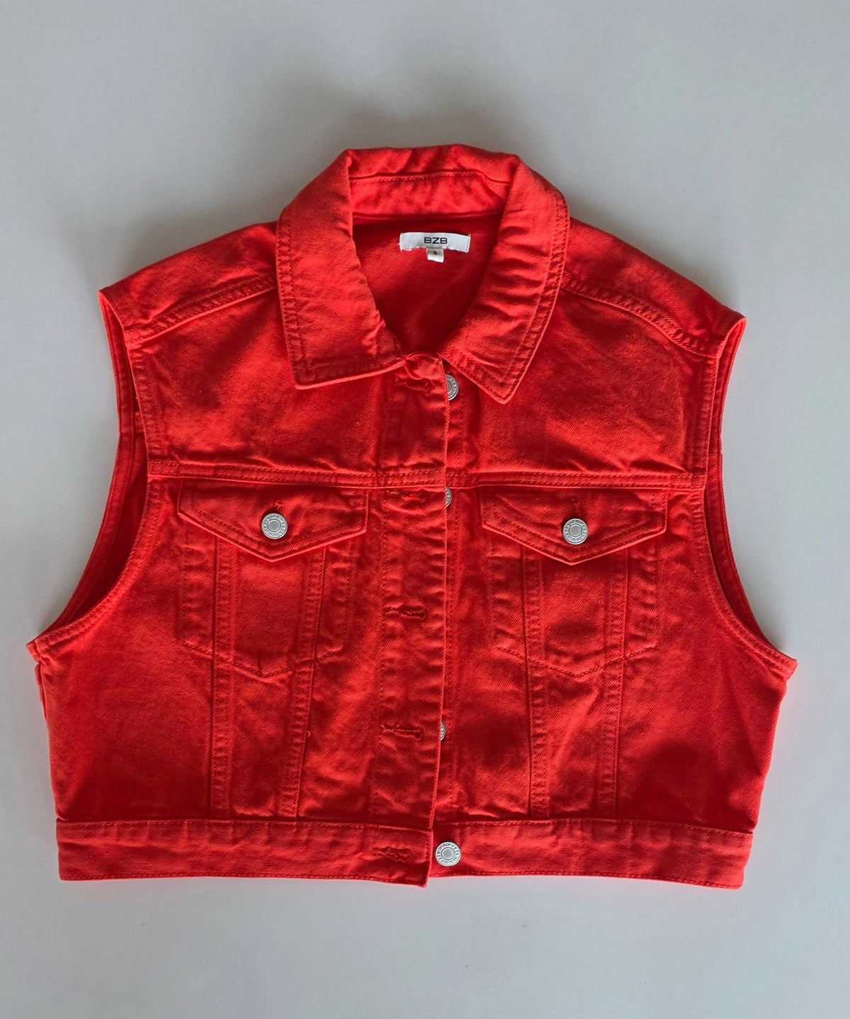Veste à patchs orange de marque BZB - taille S - Metalvest