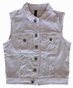 Veste à patchs rose pâle de marque Benetton - taille S - Metalvest