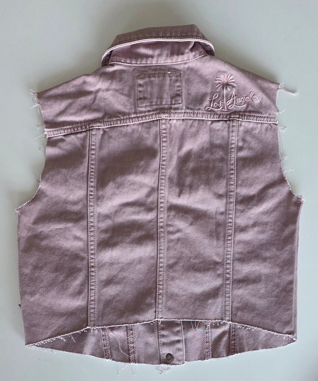 Veste à patchs rose pâle de marque Guess - taille S - Metalvest
