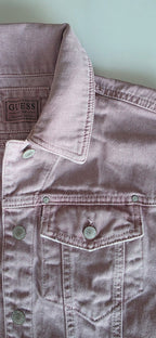 Veste à patchs rose pâle de marque Guess - taille S - Metalvest