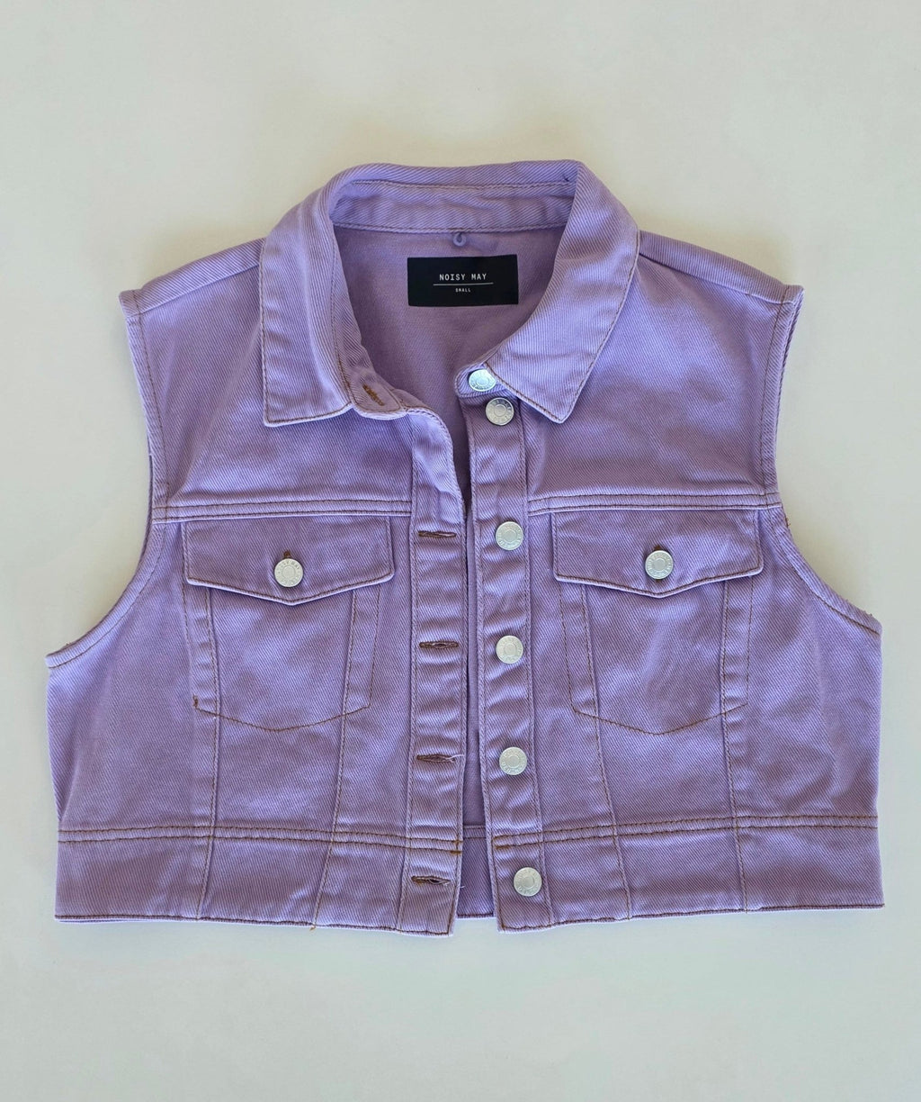 Veste à patchs rose pâle de marque Noisy Way - taille S - Metalvest
